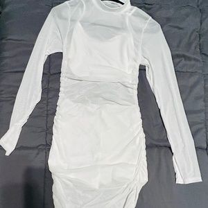 Brand new sheer midi white 3 piece dress set